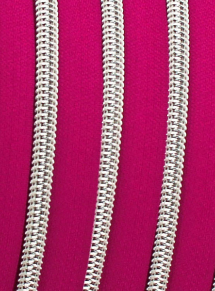 Endlosreißverschluss metallisiert fuchsia/ silber (1m)